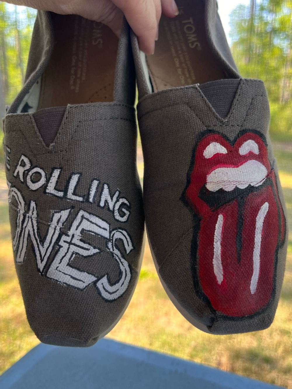 Custom Rolling Stones TOMS | Hand Painted! | Women’s 6.5